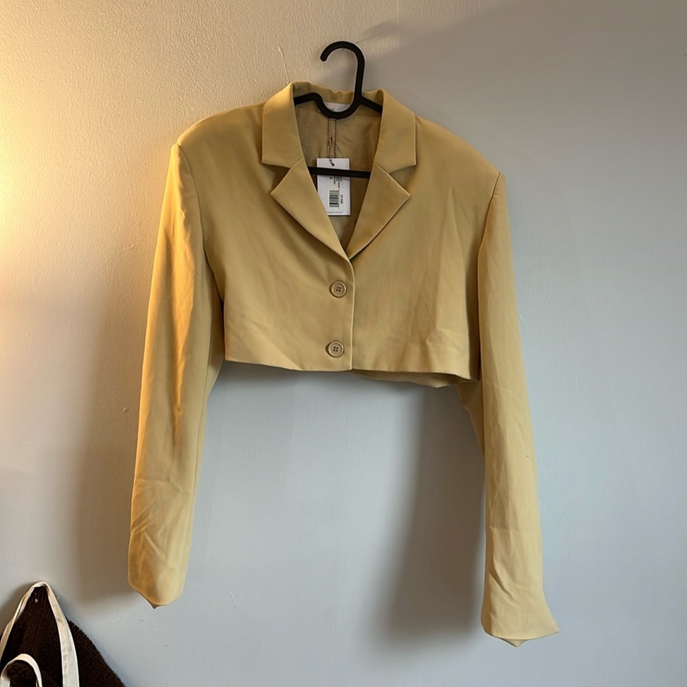 Cropped Tan Blazer